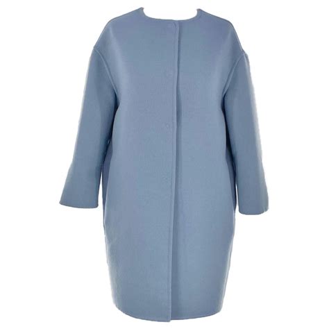 cappotto prada donna 2021|Cappotto in lana Blu .